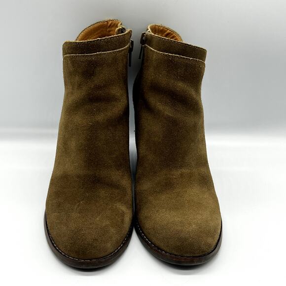 Lucky Brand Ankle Bootie Suede Yimina Green Size 8.5 - Picture 3 of 7